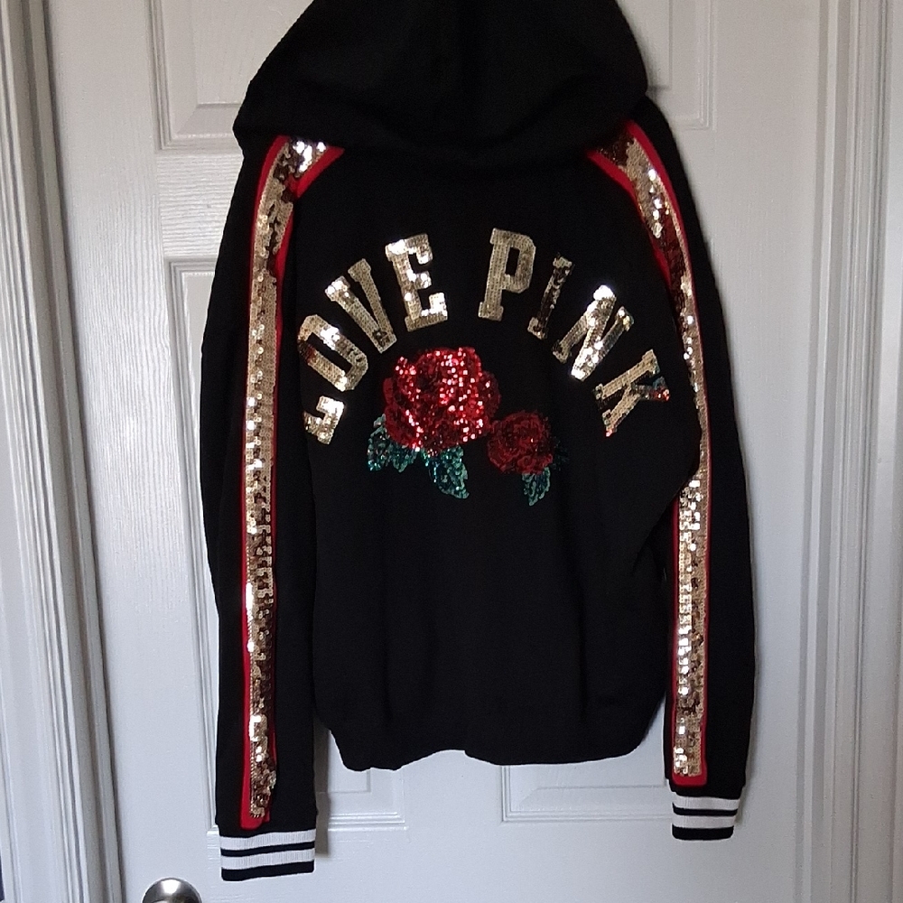 Victoria's Secret PINK Sequin Hoodie L